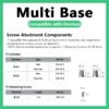Multi Base compatible with Dentium Diameters DØ4.5 and DØ5.5, available in Hex (STA 45 S, STA 55 S) and Non-hex (STA 45 B, STA 55 B).