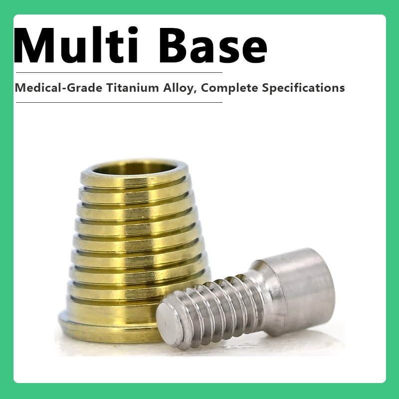 Multi Base compatible with Dentium Diameters DØ4.5 and DØ5.5, available in Hex (STA 45 S, STA 55 S) and Non-hex (STA 45 B, STA 55 B).