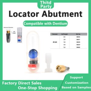 Locator Abutment compatible with Dentium, Diameter 03.85, Cuff Heights: 0.5, 2.0, 3.0, 4.0, 5.0, Ref. No.: 08656, 08657, 08658, 08659, 08660