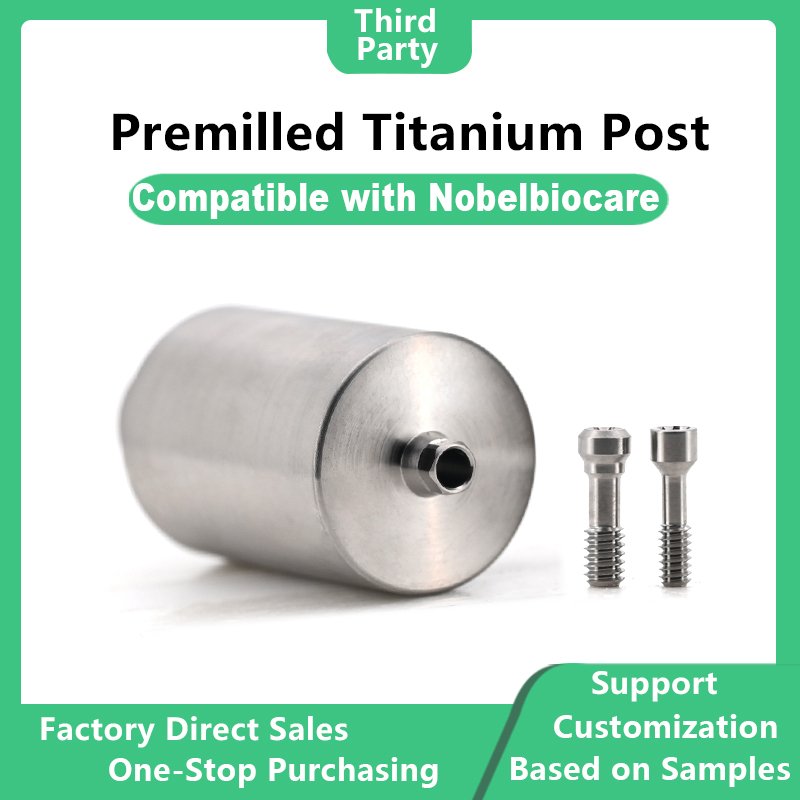 Premilled Titanium Post Compatible with Nobelbiocare