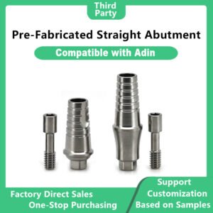 Third-Party Pre-Fabricated Straight Abutment compatible with Adin
