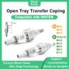 Open-tray transfer coping compatible with OSSTEM dental implants
