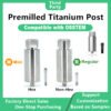 Premilled titanium post compatible with OSSTEM dental implants