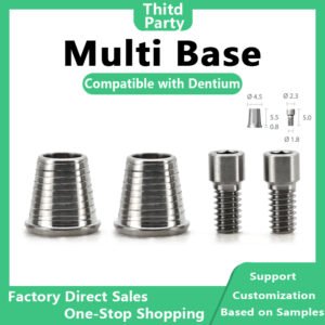 Multi Base compatible with Dentium Diameters DØ4.5 and DØ5.5, available in Hex (STA 45 S, STA 55 S) and Non-hex (STA 45 B, STA 55 B)