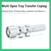 Multi Open-Tray Transfer Coping DØ4.5 and DØ5.5 compatible with Dentium, available in Hex and Non-hex types.