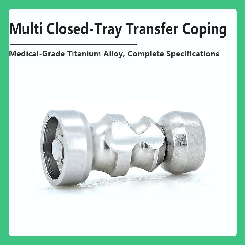 Multi Closed-Tray Transfer Coping compatible with Dentium, Diameter: 04.5, 05.5, Type: Hex, Non-hex, Ref. No.: STF 45 SL, STF 45 BL, STF 55 SL, STF 55 BL