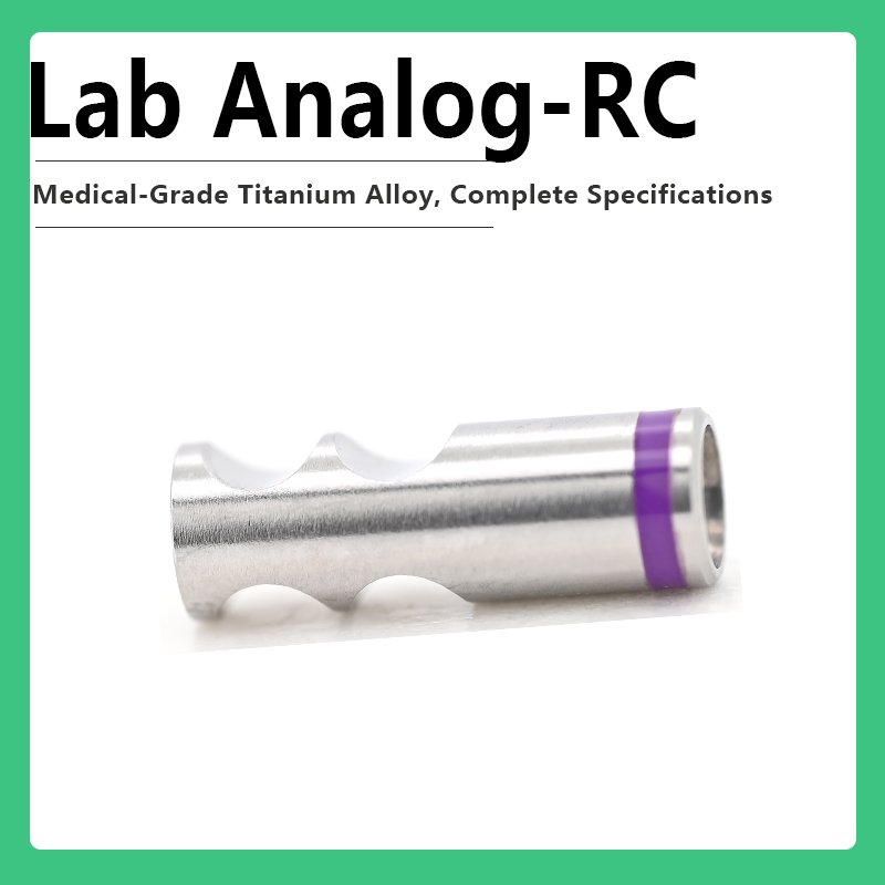 Lab Analog-RC compatible with Straumann ITI RC Bone Level Implant Analog, 11mm length, tan, for Regular CrossFit (RC) implants, used for impression components.