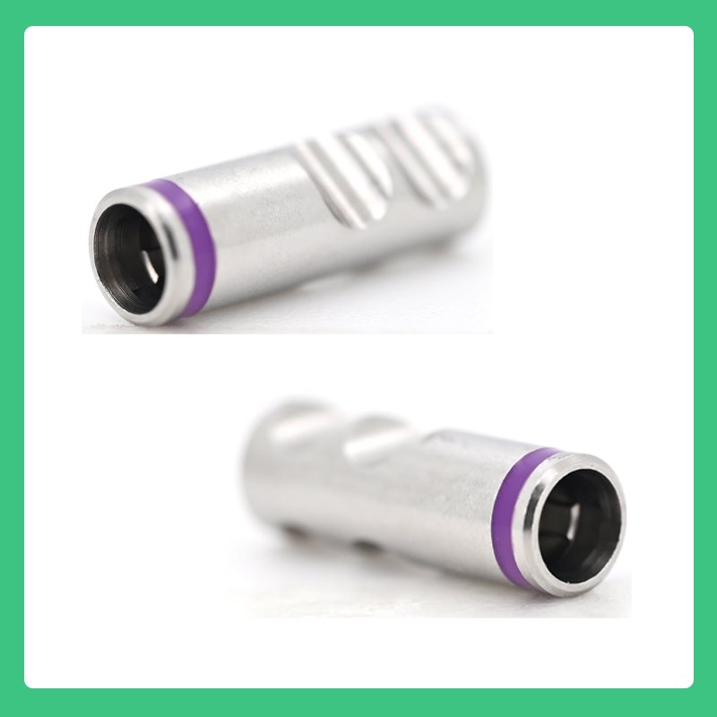 Lab Analog-RC compatible with Straumann ITI RC Bone Level Implant Analog, 11mm length, tan, for Regular CrossFit (RC) implants, used for impression components.