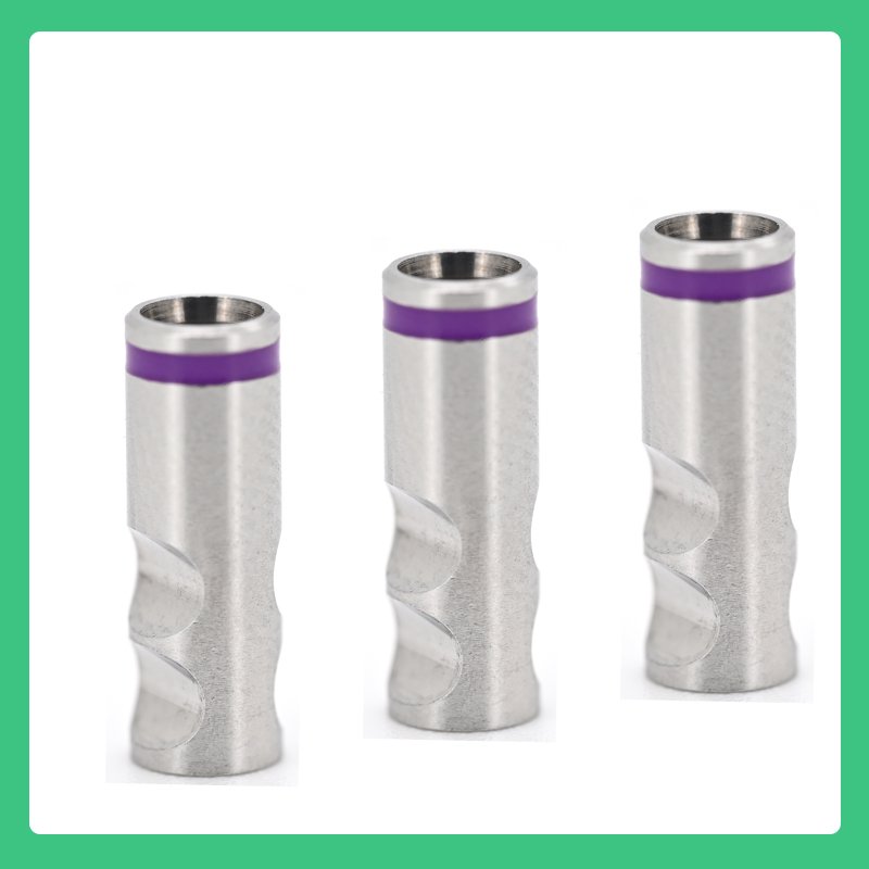 Lab Analog-RC compatible with Straumann ITI RC Bone Level Implant Analog, 11mm length, tan, for Regular CrossFit (RC) implants, used for impression components.