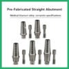 Third-Party Pre-Fabricated Straight Abutment compatible with Adin