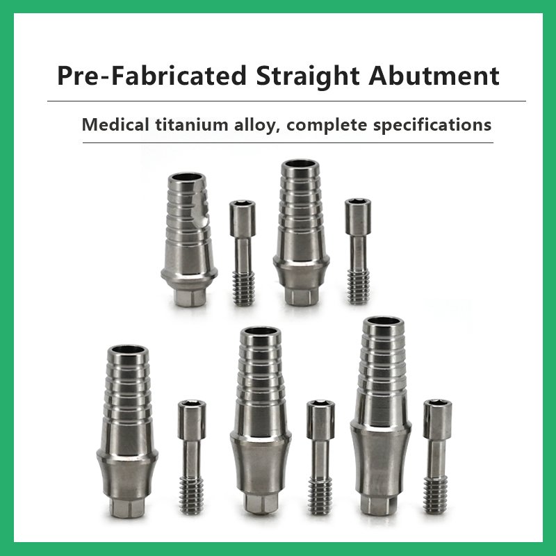 Third-Party Pre-Fabricated Straight Abutment compatible with Adin