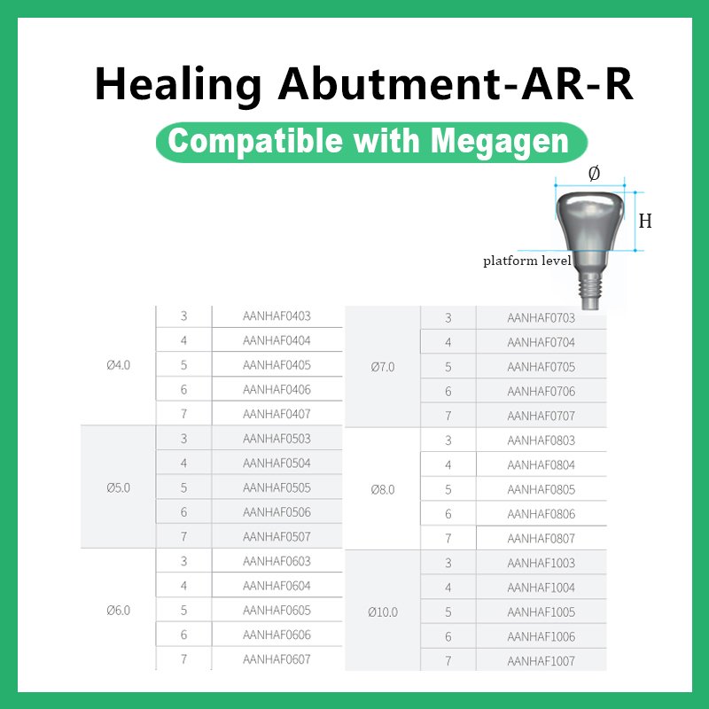 Third-Party Healing Abutment -AR-R Compatible with Megagen