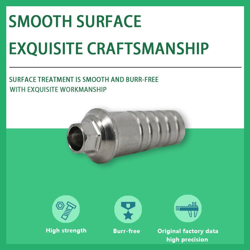 Third-Party Pre-Fabricated Straight Abutment compatible with Adin
