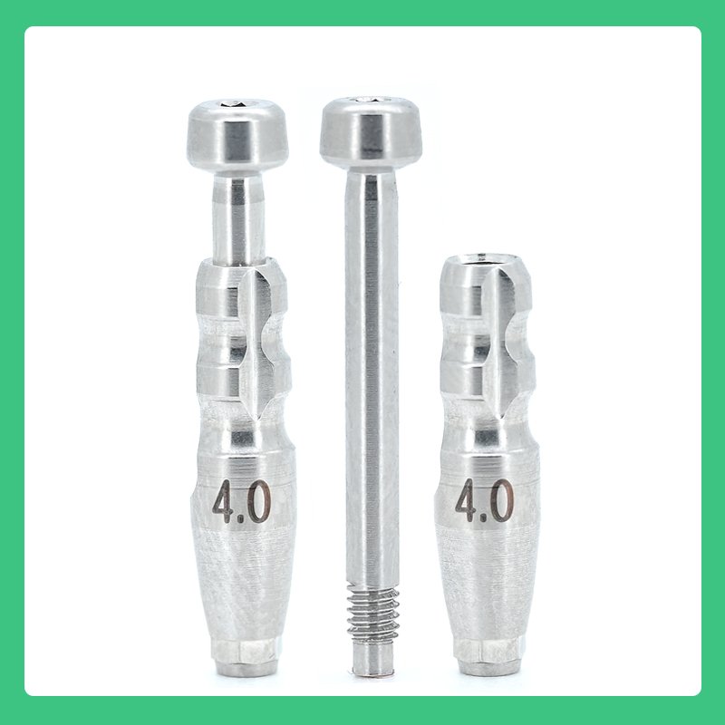 Closed tray transfer coping with screw compatible with SuperLine II SuperLine and Implantium systems hand tighten only