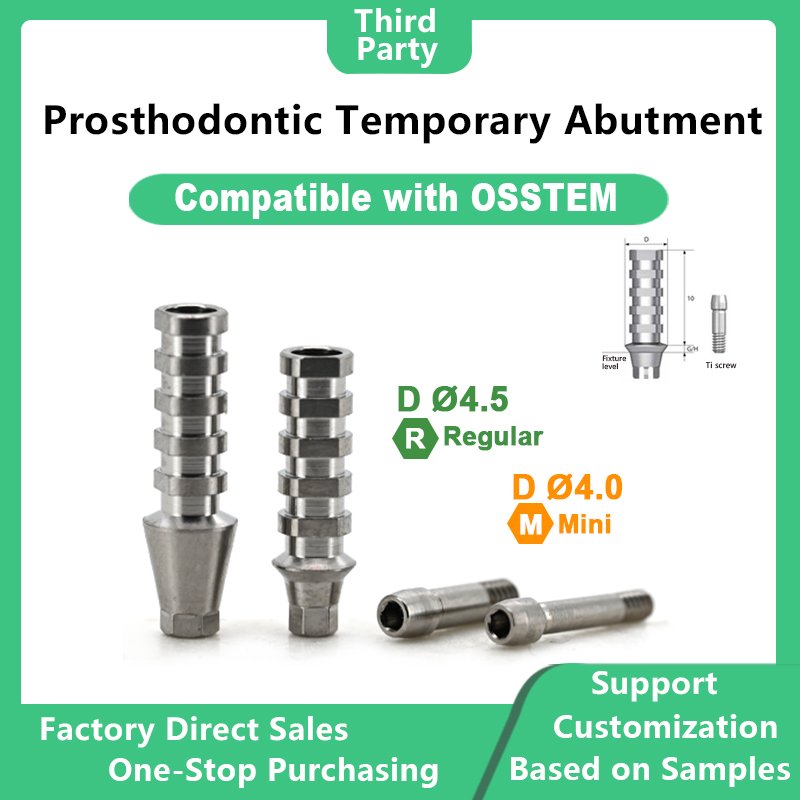 Prosthodontic temporary abutment compatible with OSSTEM dental implants