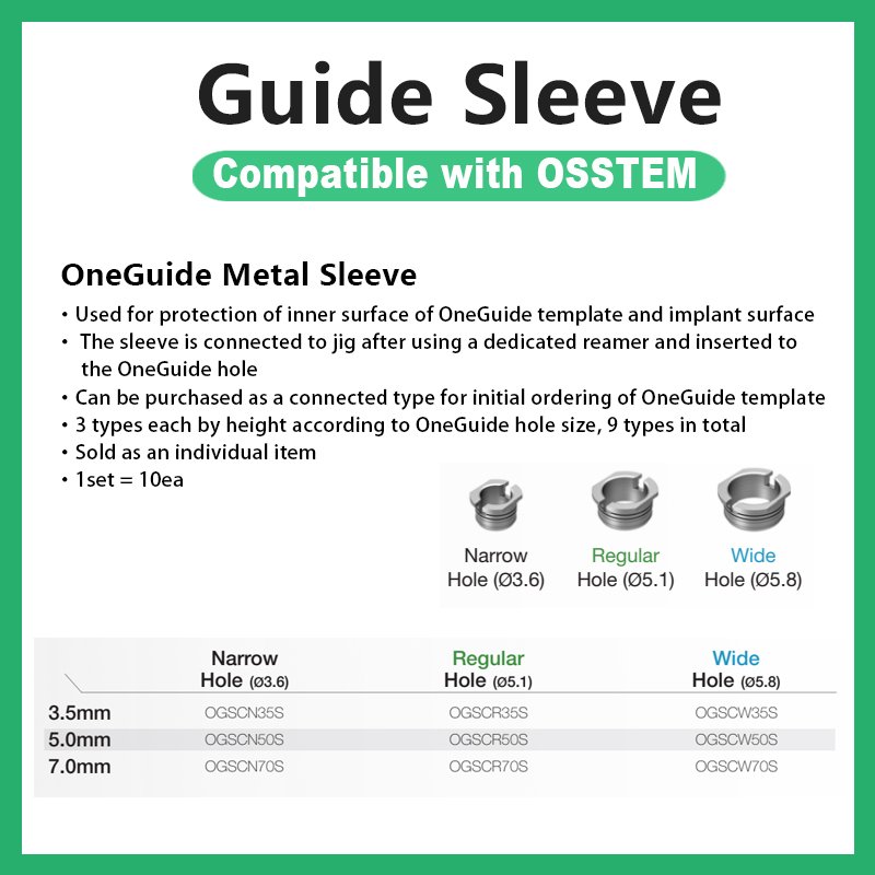 Guide Sleeve: Compatible with OSSTEM